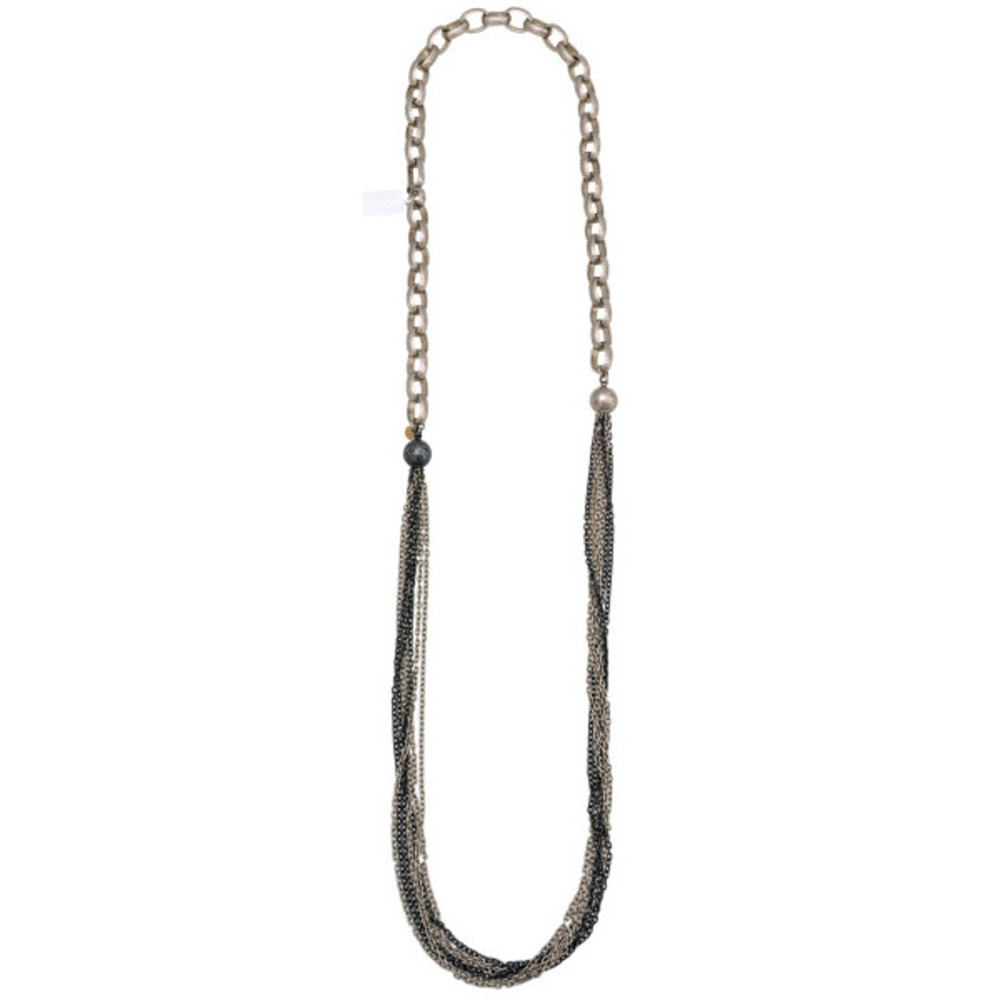 BRAND NEW Gurhan Two Toned Necklace in Sterling Silver MSRP 4,675